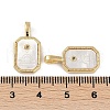 Rack Plating Brass Micro Pave Cubic Zirconia Pendants KK-U032-90G-05-3