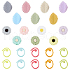 DICOSMETIC Daisy & Leaf Food Grade Eco-Friendly Silicone Needle Caps DIY-DC0002-23-1