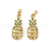 Brass Micro Pave Cubic Zirconia Pendants KK-C093-27B-G-1