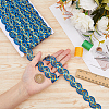 15 Yards Sparkle Polyester Lace Ribbon OCOR-WH0091-09A-3