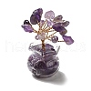 Mother's Day Natural Amethyst Chips Tree Decorations DJEW-Z007-02G-1