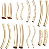 BENECREAT 40Pcs 8 Style Brass Tube Beads KK-BC0002-69-8