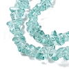 Spray Painted Transparent Glass Beads Strands X-GLAA-P060-01B-04-3
