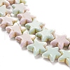 Baking Paint Synthetic Turquoise Beads Strands G-H060-07B-4