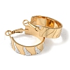 304 Stainless Steel Rhinestone Half Hoop Earrings for Women EJEW-L283-052G-2