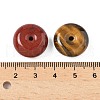 Natural & Synthetic Mixed Gemstone Donut/Pi Disc Charms G-M454-01B-3