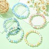 Electroplated Glass Bead Stretch Bracelets for Women BJEW-JB09483-2