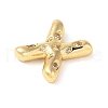Brass Micro Pave Clear Cubic Zirconia Pendant KK-Z046-01G-X-2