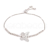 Butterfly Rack Plating Brass Box Chain Slider Bracelets BJEW-S148-02P-1