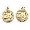 Rack Plating Brass Cubic Zirconia Pendants KK-D026-21G-2