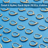   120pcs 6 style Brass Leverback Earring Findings KK-PH0006-01-4