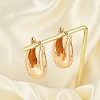 Brass Hoop Earrings for Women EJEW-U041-05G-2