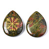 Natural Unakite Pendants G-T122-72D-3