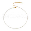 Elegant French Style Imitation Pearl Rice Beaded Necklaces with Stainless Steel End Chains for Women BJ9351-5