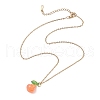 Natural Agate Fruit Pendant Necklaces NJEW-JN05010-5