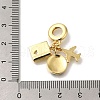 Brass Cubic Zirconia Travel European Dangle Charms KK-R002-20G-01-3