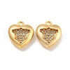 Brass Micro Pave Clear Cubic Zirconia Pendants KK-U006-07G-02-1