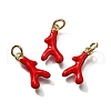 Brass Enamel Pendants KK-Q043-28A-02-1