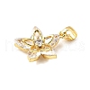 Brass Micro Pave Cubic Zirconia Pendants KK-R227-01G-2