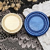Flower Frame Brass Stamp Heads AJEW-M037-09G-03-1