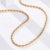 304 Stainless Steel Rice Chain Necklaces NJEW-Z057-06G-2