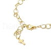 Brass Cable Chains & Acrylic Finding Bracelets for Women BJEW-JB11611-5