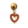 304 Stainless Steel Rhinestone Charms STAS-M109-05G-2