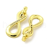 Rack Plating Brass Micro Pave Cubic Zirconia Pendants KK-B091-42G-2