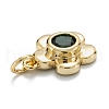 Brass Cubic Zirconia Charms KK-G399-06-4