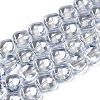 Electroplate Glass Beads Strand X-EGLA-S188-21-A02-1