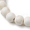 Round Synthetic Howlite Beaded Stretch Bracelets BJEW-JB10269-03-3