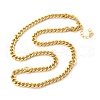 Brass Cuban Link Chain Necklacea for Women Men NJEW-F337-03G-02-2