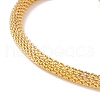 Crystal Rhinestone Heart Charm Slider Bracelet with Round Mesh Chain for Women BJEW-C013-08G-2