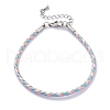 Polyester Cord Braided Bracelet Makings MAK-Z003-01P-02-1