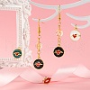 12Pcs 6 Style Golden Plated Brass with Jump Rings Enamel Pendants KK-LS0001-35-6