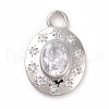 Eco-friendly Brass Micro Pave Cubic Zirconia Pendants KK-D079-23P-01-1