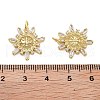 Rack Plating Brass Micro Pave Cubic Zirconia Pendants KK-Z071-56G-3
