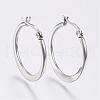 Tarnish Resistant 304 Stainless Steel Hoop Earrings EJEW-F105-22P-1