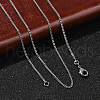 1mm Rack Plating Brass Curb Chain Necklaces for Women Men MAK-L044-26P-1