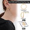 Beebeecraft 20Pcs Brass Circle Stud Earrings with Ear Nut for Women EJEW-BBC0001-09-2