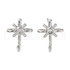 Brass Micro Pave Cubic Zirconia Studs Finding KK-K364-06P-1