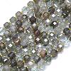 Natural Green Lodolite Quartz/Garden Quartz/Green Phantom Quartz Beads Strands G-K389-A71-01-1