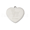 201 Stainless Steel Pendants STAS-F316-40P-09-1