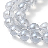 Transparent Electroplate Glass Beads Strands GLAA-T032-T8mm-C17-3