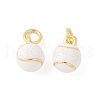 Brass Enamel Pendants KK-P294-38G-03-1