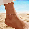 925 Sterling Silver Anklets AJEW-Z029-28G-5