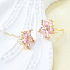 Brass Pave Cubic Zirconia Stud Earrings for Women EJEW-F363-04G-5
