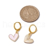 Heart Alloy Enamel Dangle Earrings EJEW-JE05821-3