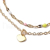 304 Stainless Steel Enamel Link Chains Anklets AJEW-AN00589-01-3