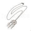 Non-Tarnish 201 Stainless Steel Pendnat Necklace with Cable Chains NJEW-E102-01P-02-2
